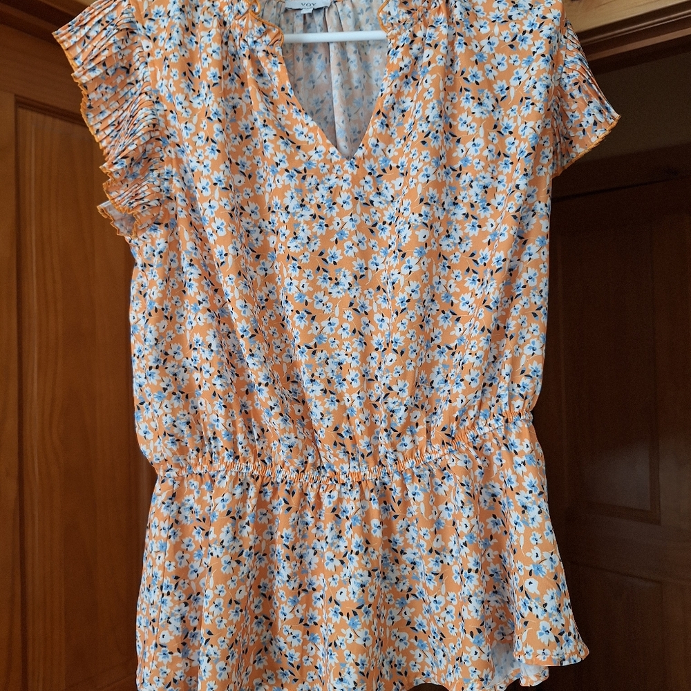 Floral Ruffle Top